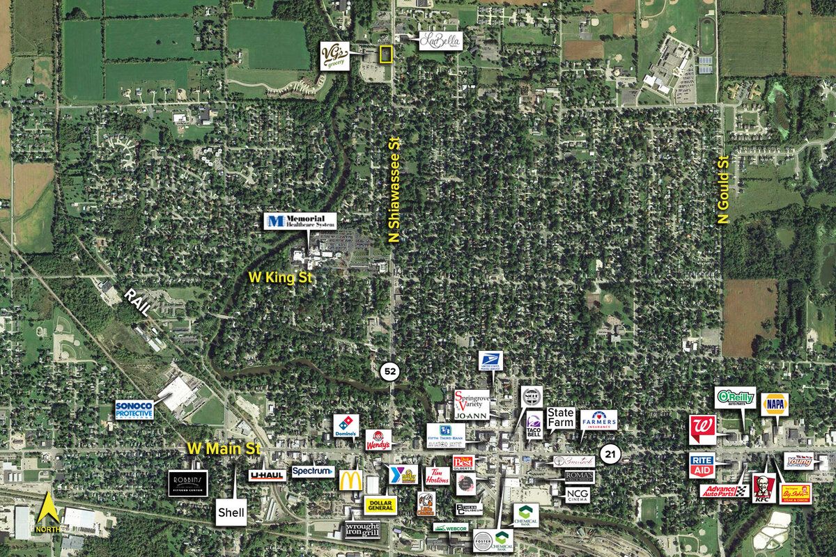 Former Bank Branch: 1345 N M 52, Owosso, MI 48867